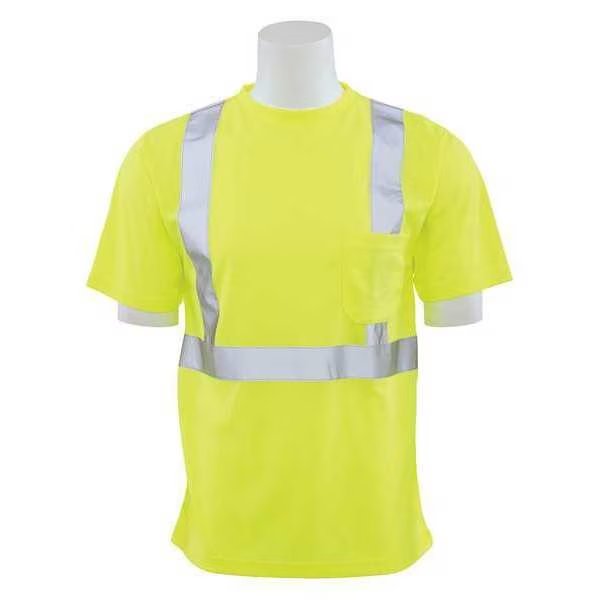T-Shirt, Class2, X Back, Hi-Viz, Lime, 3XL, Erb Safety, Mfr#: 62185