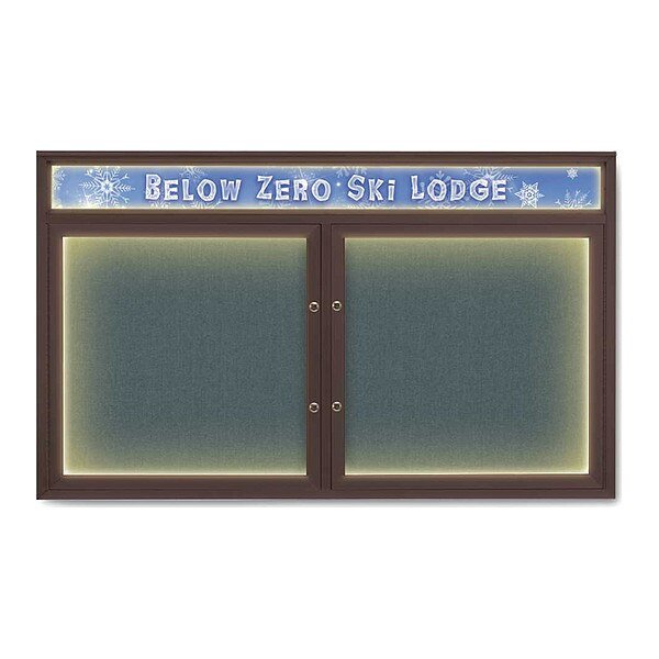 Corkboard, Blue Spruce/Bronze, 60