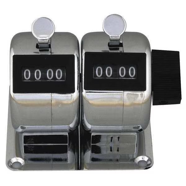 Counter, Hand Tally, 2 Gang, 4 Digits, ENM, Mfr# M4502