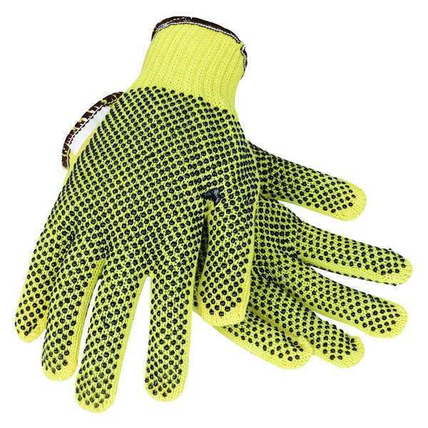 Cut Resistant Coated Gloves, A2 Cut Level, 7 ga, Yellow, L, Condor, Mfr#: 6AC97
