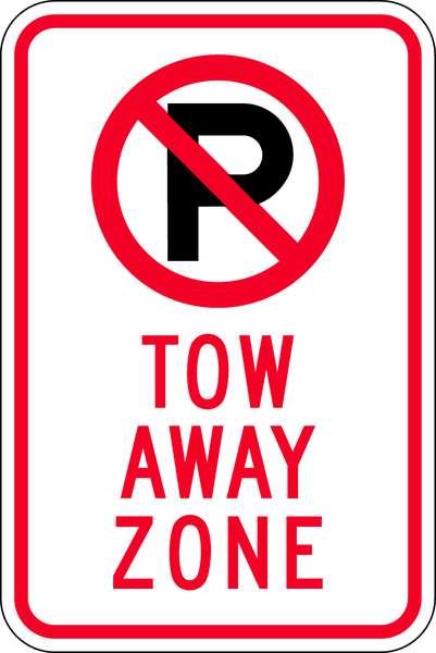 Sign, Tow Away Zone, 18X12