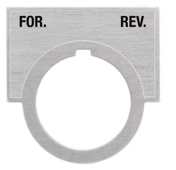 Legend Plate, For-Rev, Brushed Aluminum, SIEMENS, Mfr# 52NL31