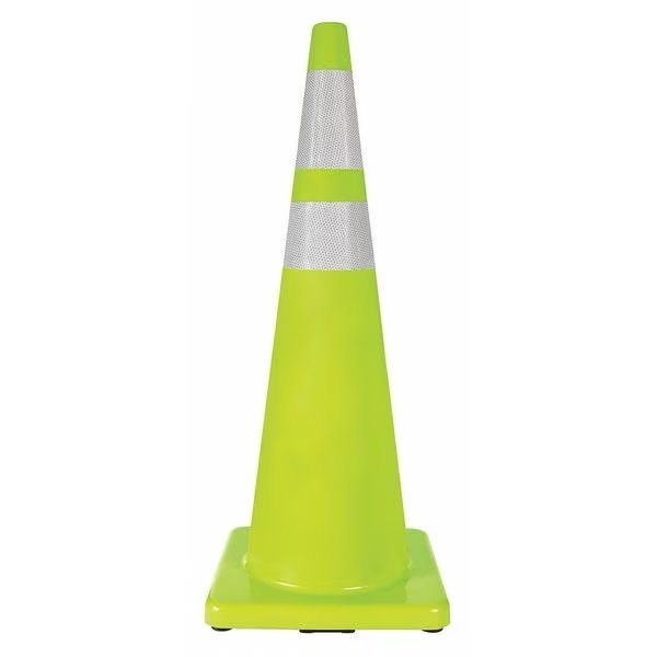 Traffic Cone, 36 In.Fluorescent Lime, EnjoyTool select, Mfr# 6FHA8