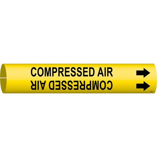 Pipe Marker, Compressed Air, 3/4to1-3/8 In, BRADY, Mfr# 4032-A