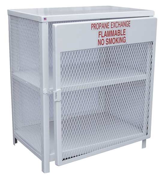 Gas Cylinder Cabinet, 40in.W, Capacity 12, Vestil, Mfr#: CYL-EX-12-E