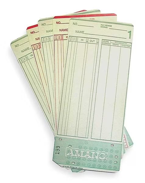 Time Card, 7 1/4x3 1/4in, PK1000, Amano, Mfr#: AMA099000