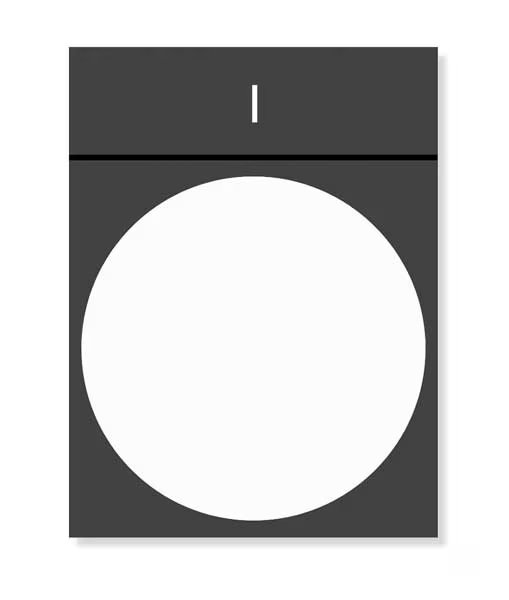 Legend Plate, I, White/Black and Red, SCHNEIDER ELECTRIC, Mfr# ZBY2147