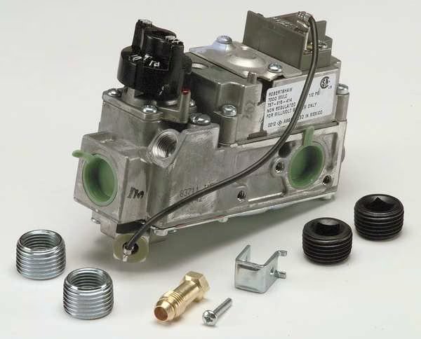 Gas Valve, NG/LP, Air Mixtures, 750 mV, 3.5 in wc, Standard Opening, Robertshaw, Mfr#: 710-501