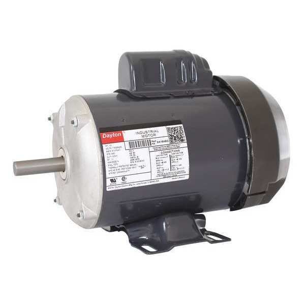 Capacitor-Start General Purpose Motor, 1/2 HP, 115/208-230V AC Voltage, 56 Frame, Dayton, Mfr#: 6K184BG