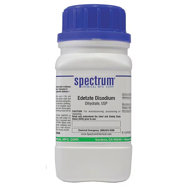 Edetate Disodium, Dihydrate, USP-125g, Spectrum, Mfr#: ED150-125GM