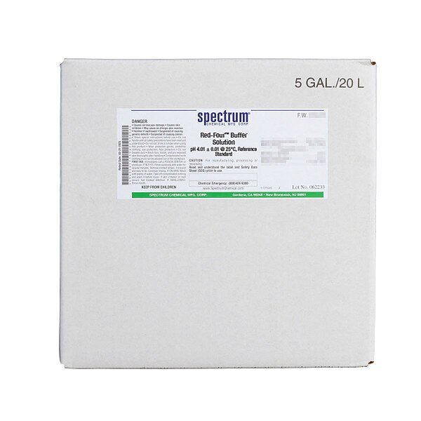 Bffr Sltn, R, pH 4.01 +/- 0.01/25DegC, 20L, Spectrum, Mfr#: B1163-20LT
