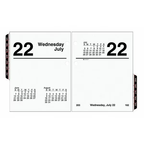 3x3-3/4 Daily Desk Calendar Refill, White, At-A-Glance, Mfr#: AAGE91950