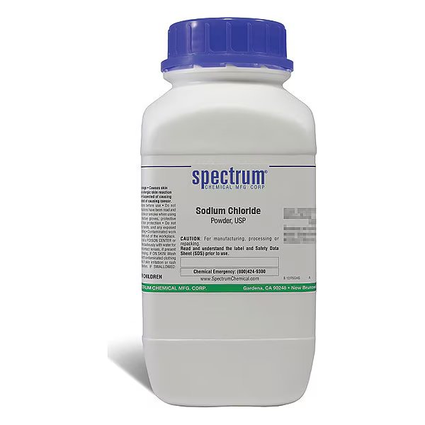 Sodm Chlrd, Pwdr, USP, 2.5kg, Spectrum, Mfr#: SO160-2.5KG