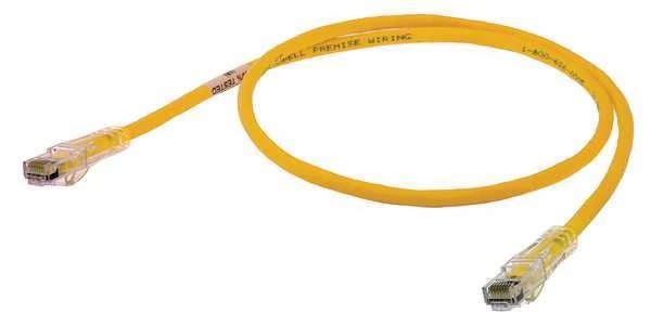 Ethernet Cable, Cat 6, Yellow, 10 ft., HUBBELL PREMISE WIRING, Mfr# HC6Y10