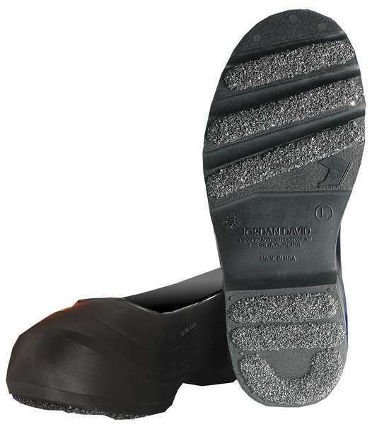Overshoes, Mens, XL, Pull On, Blk, PVC, PR, WINTER WALKING, Mfr# JD912-XL