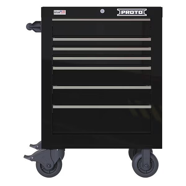 Rolling Tool Cabinet, Black, Heavy Duty, PROTO, Mfr# JSTV2739RS07BK