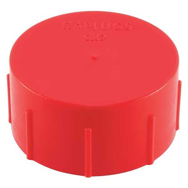 Threaded Cap, Caplug Red, 01-LPE Low Density Polyethylen 1000 PK, Caplugs, Mfr#: CD-TC-40 QTC40Q1