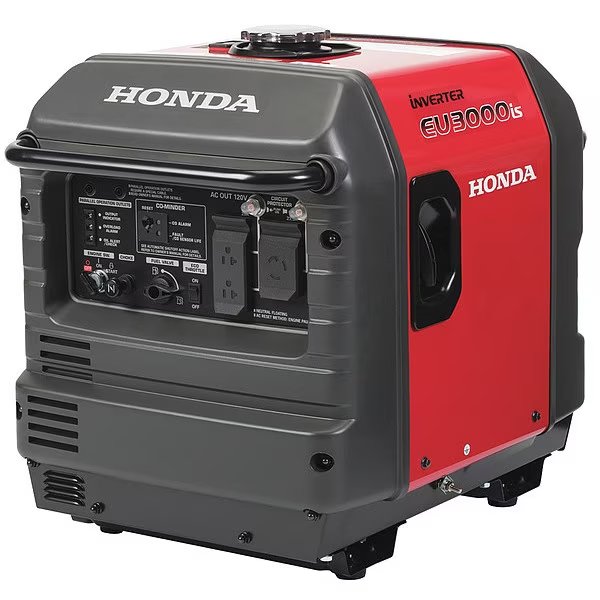 Portable Generator, Gasoline, 2,800 W Rated, 3,000 W Surge, Electric, Recoil Start, 120V AC, Honda, Mfr#: EU3000IS1AN