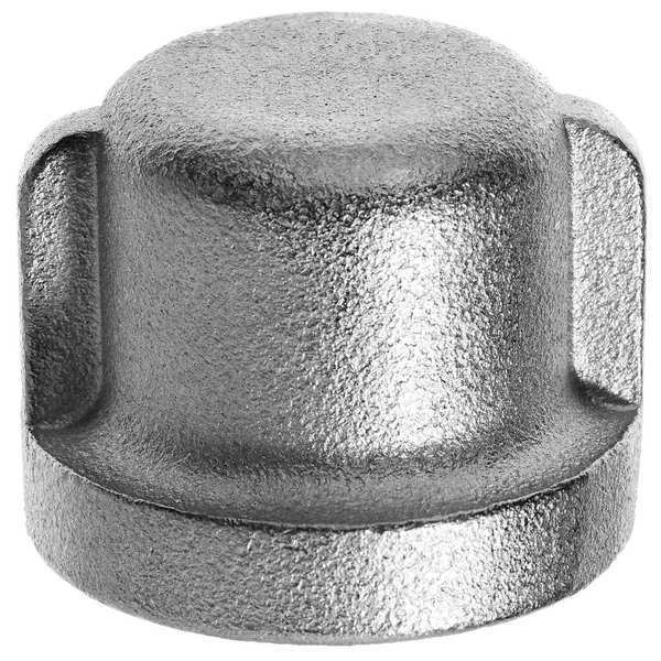 Pipe Fitting Cap, 304 SS, 1-1/2