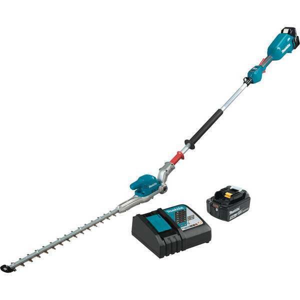 Hedge Trimmer Kit, 18 V 5.0 Ah Lithium-Ion Not Gas Powered 18V Electric, Makita, Mfr#: XNU01T