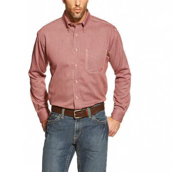 Flame-Resistant Shirt, Red, L, Ariat, Mfr#: 10015945