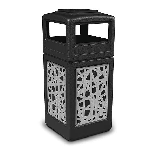 Waste Bin Ashtray Lid SS, Black 42 gal., COMMERCIAL ZONE PRODUCTS, Mfr# 733026199