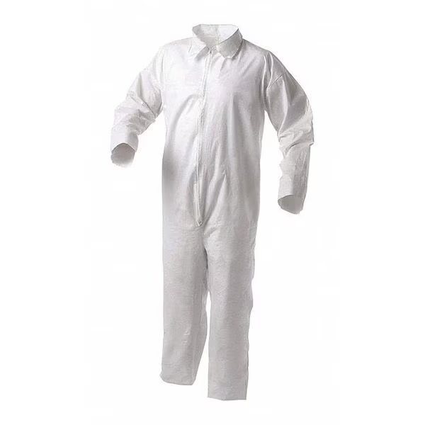 Coveralls, 25 PK, White, KleenGuard(TM) A35, Zipper, Kleenguard, Mfr#: 38918