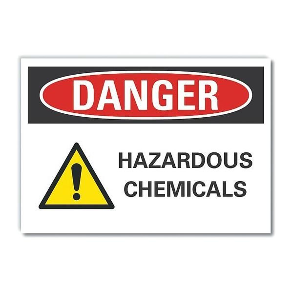 Danger Sign, 10 in H, 14 in W, Non-PVC Polymer, Horizontal Rectangle, English, LCU4-0211-ED_14x10, LYLE, Mfr# LCU4-0211-ED_14x10