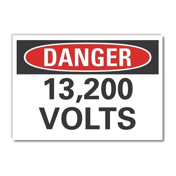 Decal Danger 13,200 Volts, 7