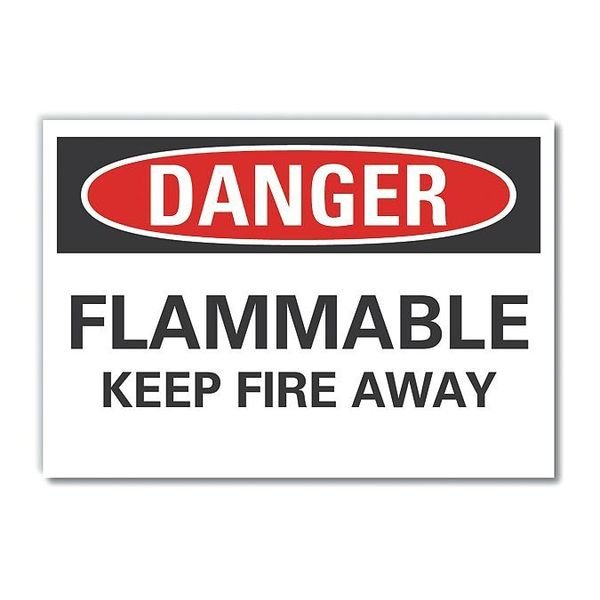 Danger Sign, 3 1/2 in H, 5 in W, Horizontal Rectangle, English, LCU4-0472-RD_5X3.5, LYLE, Mfr# LCU4-0472-RD_5X3.5