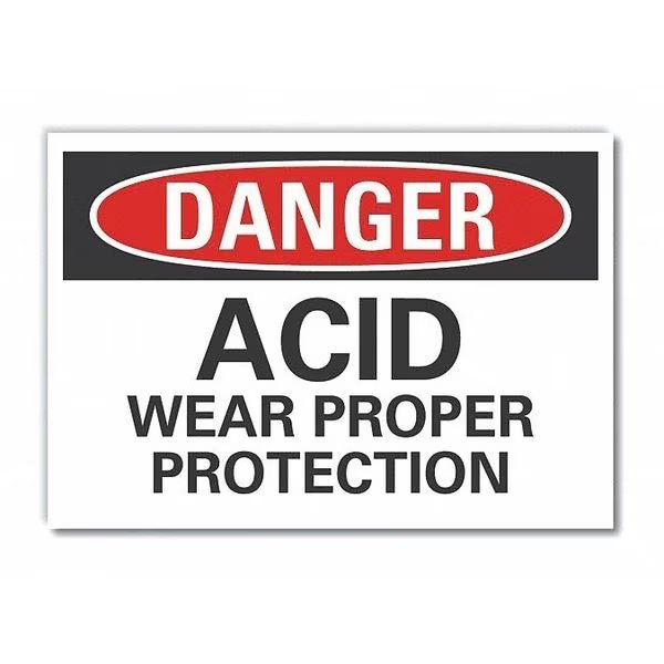 Refl Decal Danger Acid Wear, 5