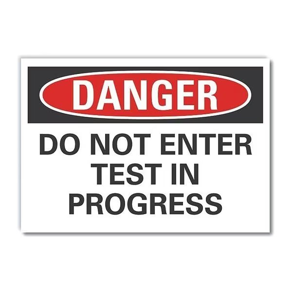 Danger Sign, 7 in H, 10 in W, Non-PVC Polymer, Vertical Rectangle, English, LCU4-0502-ED_10x7, LYLE, Mfr# LCU4-0502-ED_10x7