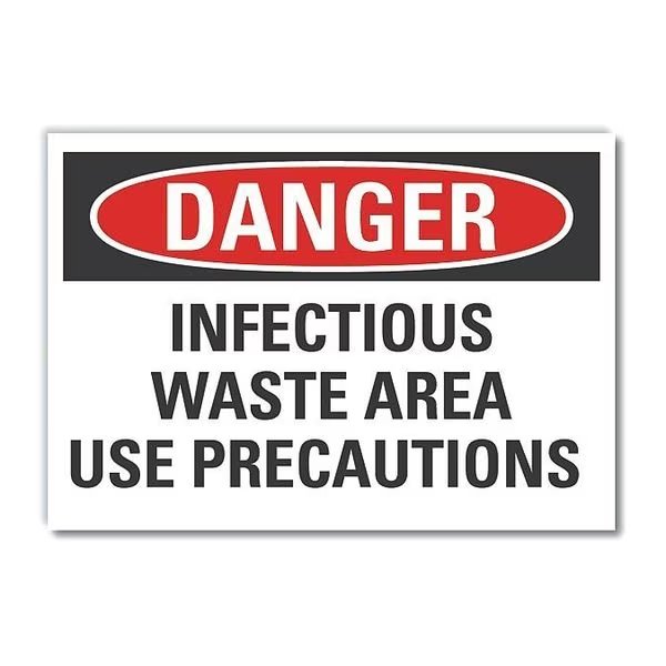 Danger Sign, 7 in H, 10 in W, Non-PVC Polymer, Vertical Rectangle, English, LCU4-0557-ED_10x7, Lyle, Mfr#: LCU4-0557-ED_10x7