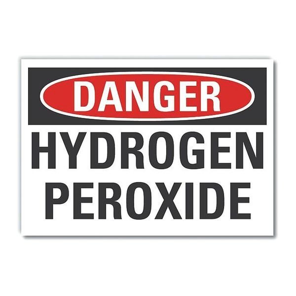 Hydrogen Peroxide Danger Label, 3 1/2 in Height, 5 in Width, Polyester, Horizontal Rectangle, LYLE, Mfr# LCU4-0395-ND_5X3.5