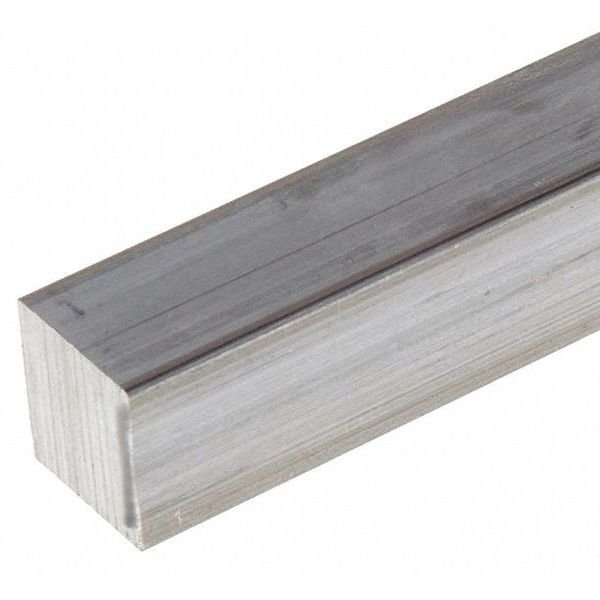 Alum Bar/Rod, 6061, 4 Sq, 1ft., TW METALS, Mfr# 82823-1