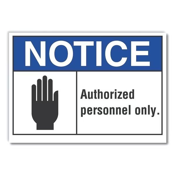 Authorized Notice, Decal, 7