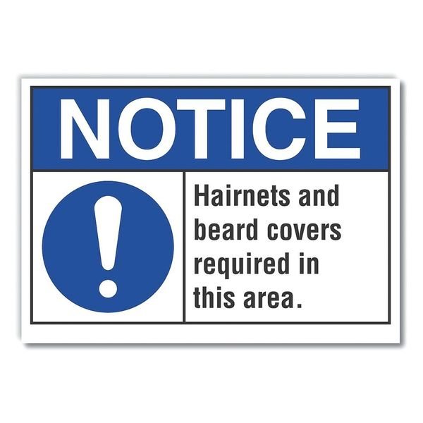 Hairnet Notice, Reflective, Decal, 5