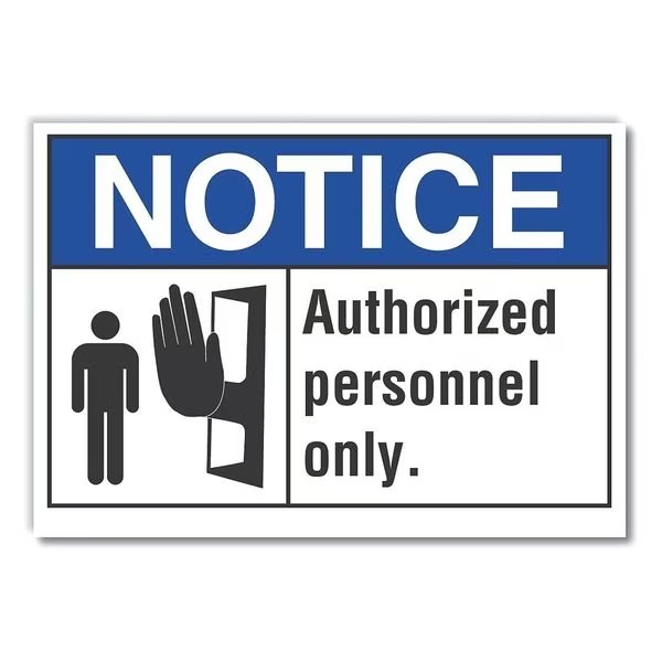 Authorized Notice, Decal, Reflctve, 7