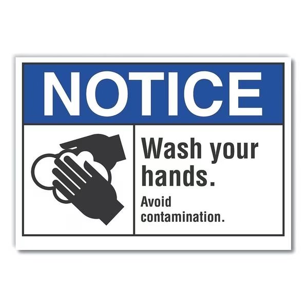 Wash Your Hands Notice, Decal, 14
