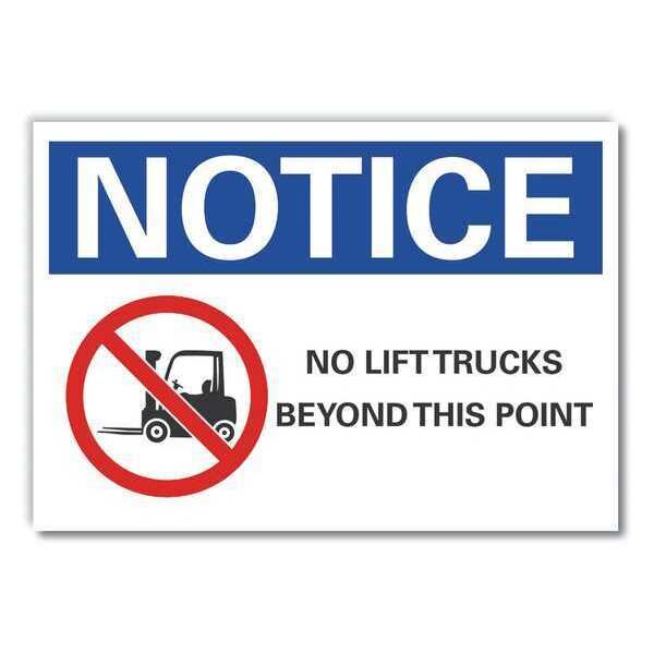 Lift Truck Traffic Notice Reflective Label, 3 1/2 in H, 5 in W, LCU5-0050-RD_5X3.5, Lyle, Mfr#: LCU5-0050-RD_5X3.5
