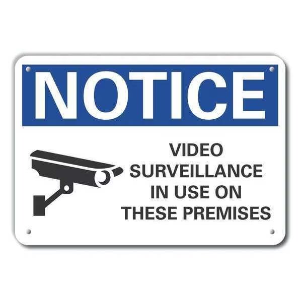 Video Notice, Reflective, Aluminum, 10