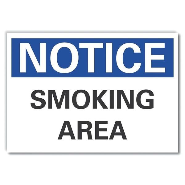 Smoking Area Notice Label, 10