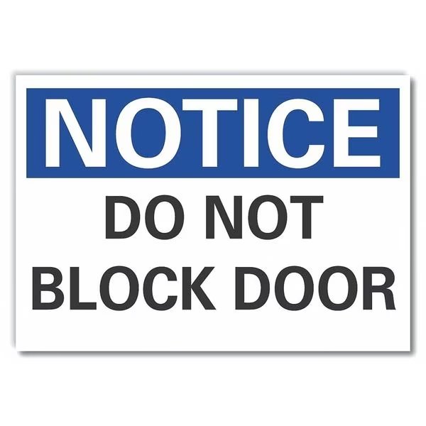 Notice Sign, Exit and Entrance, 14