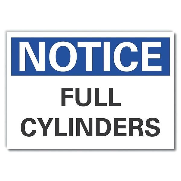 Notice Sign, 5 in H, 7 in W, Polyester, Horizontal Rectangle, English, LCU5-0091-ND_7X5, Lyle, Mfr#: LCU5-0091-ND_7X5
