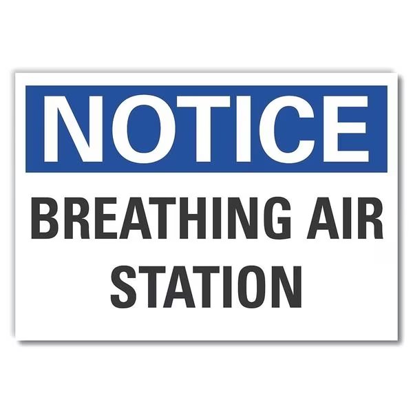 Notice Sign, 5 in H, 7 in W, Horizontal Rectangle, English, LCU5-0114-RD_7X5, Lyle, Mfr#: LCU5-0114-RD_7X5