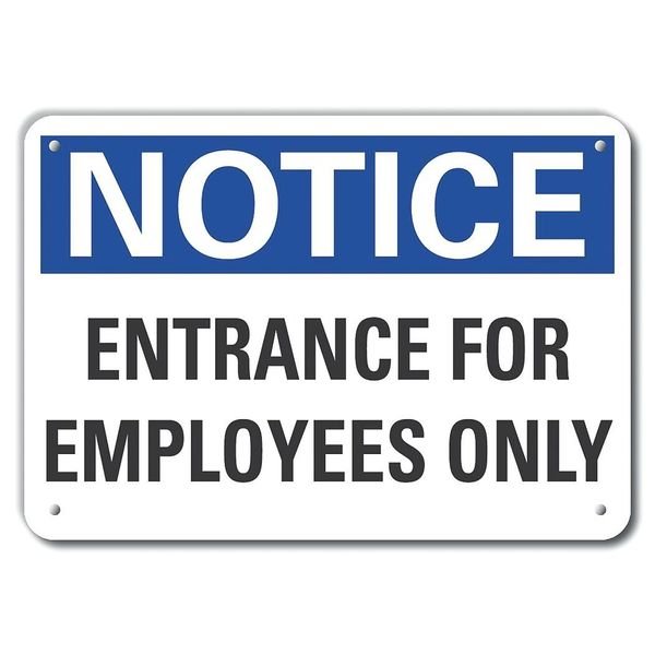 Entrance Notice, Plastic, 10