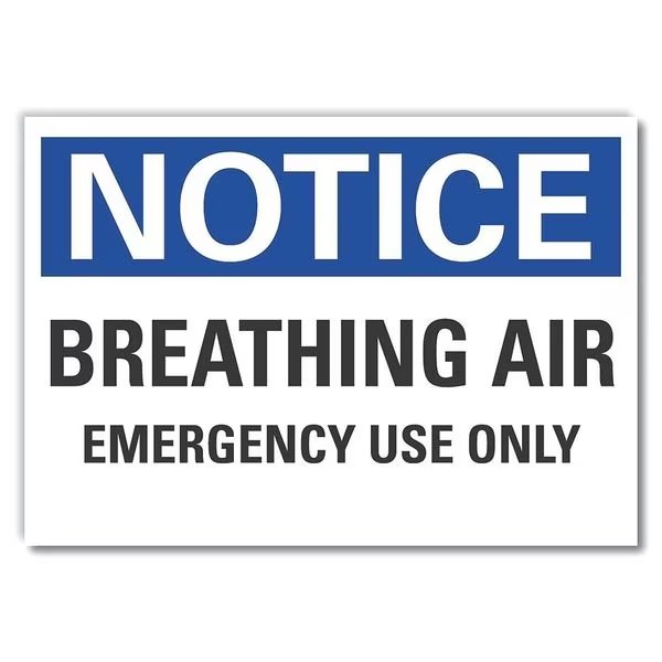 Notice Sign, 3 1/2 in H, 5 in W, Horizontal Rectangle, English, LCU5-0157-RD_5X3.5, LYLE, Mfr# LCU5-0157-RD_5X3.5