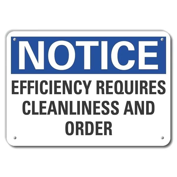 Reflective Cleaning Notice Sign, 10 in H, 14 in W, LCU5-0198-RA_14X10, LYLE, Mfr# LCU5-0198-RA_14X10