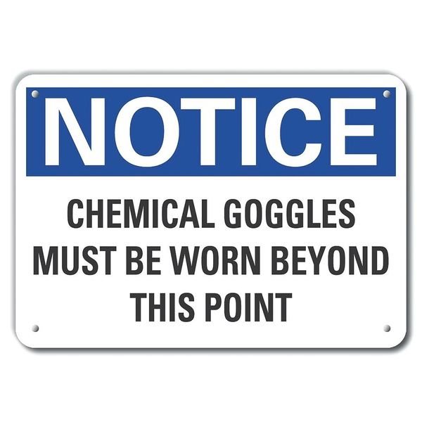 Chemical Notice, Reflective, Alumnm, 10