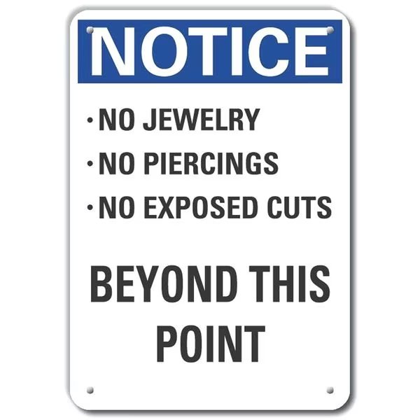 Plastic Accident Prevention Notice Sign, 10 in Height, 7 in Width, Plastic, Horizontal Rectangle, LYLE, Mfr# LCU5-0263-NP_10X7